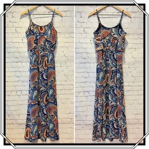 Xhilaration Paisley Ruffle Maxi Dress in Size Small